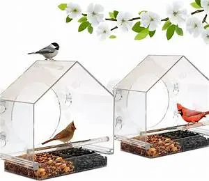 Nature Anywhere Premium Clear Plastic Window Bird Feeder